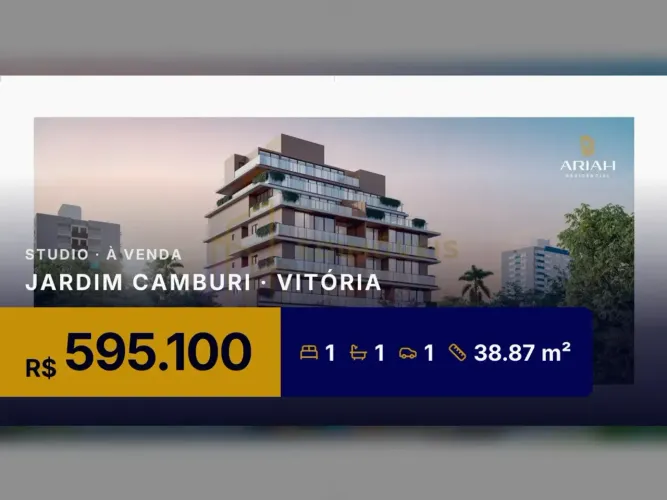 Studio Moderno com Garden Privativo em Jardim Camburi - Oportunidade Única!