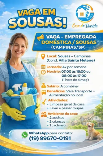 Vaga de Doméstica em Campinas