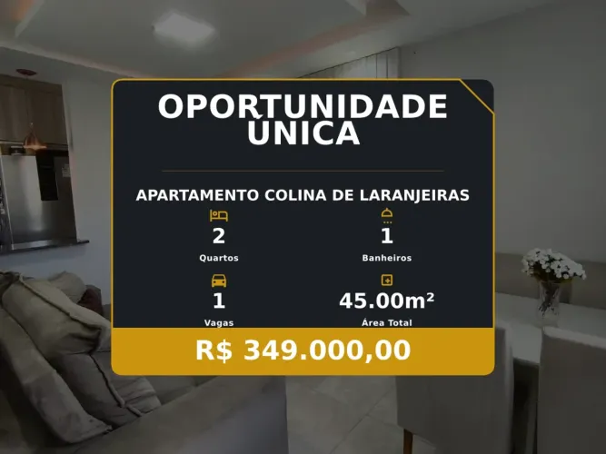 Condomínio Parque Colombo: Apartamento 2 quartos em Colina de Laranjeiras!