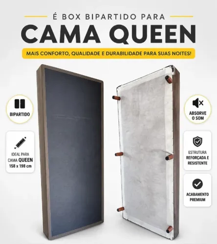 Box cama queen bipartido
