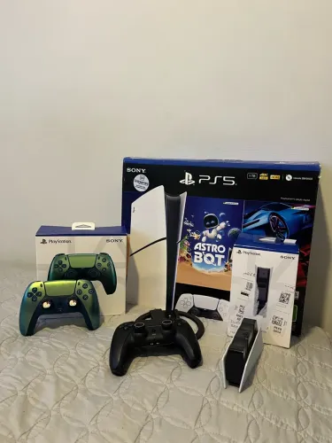Ps5 Destravado 1TB 2 controles e base