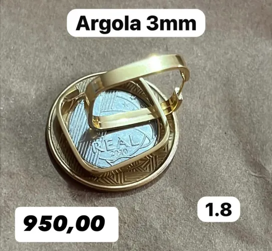 Brinco argola de ouro