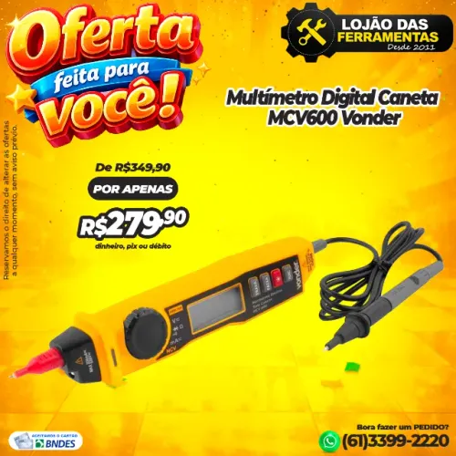 Multímetro Digital Caneta MCV600 * Vonder