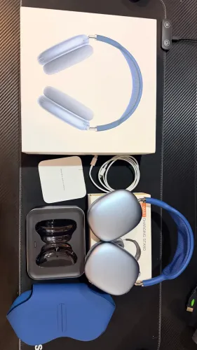 Apple AirPods Max COMPLETO + Base sem fio - Skyblue