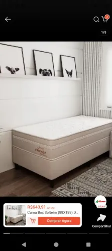 Cama box topázio de solteiro