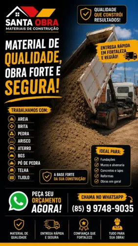 ATERRO LIMPO BOM PARA OBRAS. ENTREGA RAPIDA FORTALEZA E REGIAO METROPOLITANA 
