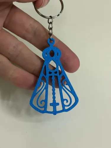 Chaveiro Azul Nossa Senhora Aparecida Chaveirinho
