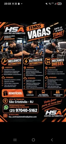 Mecanico automotivo /eletricista
