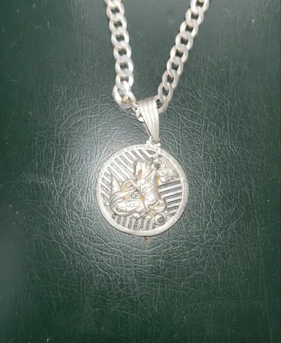 Prata 7mm com Pingente de São Jorge