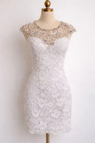 Vestido festa Atelier Eliza renda e pedras