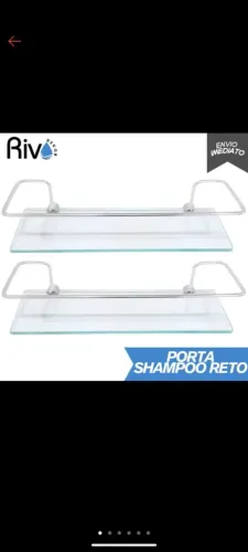 Três prateleiras de vidro