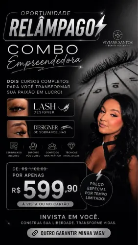 CURSO VIP LASH DESIGNER E DESIGNER DE SOBRANCELHAS ?