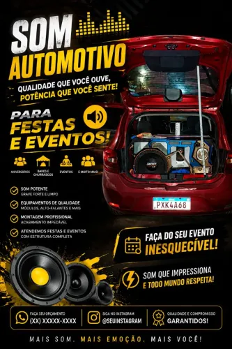 Alugo som automotivo para festas e eventos.