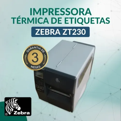 IMPRESSORA DE ETIQUETAS ZEBRA ZT230 INDUSTRIAL COM REDE