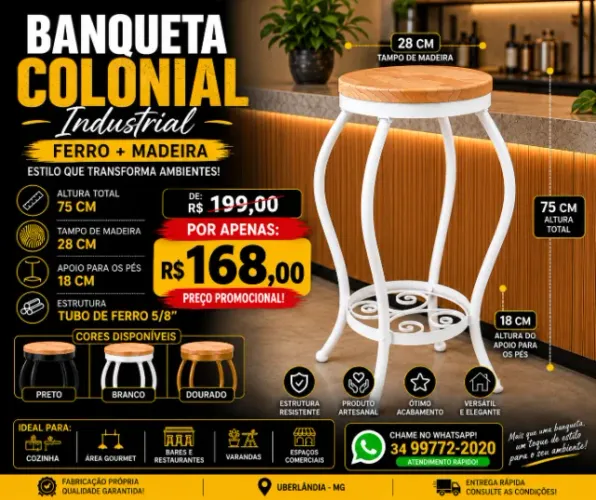? BANQUETA COLONIAL INDUSTRIAL ?