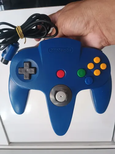 Controle Nintendo 64 azul original 