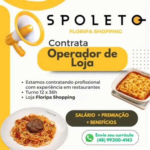 Operador de Loja - Atendimento - Spoleto Floripa Shopping