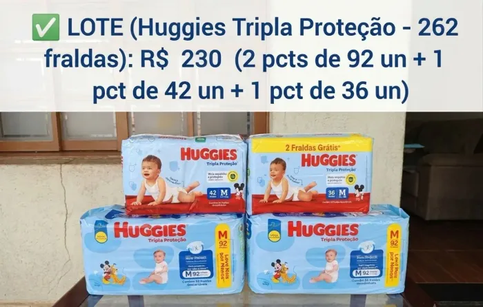 Lote fraldas M