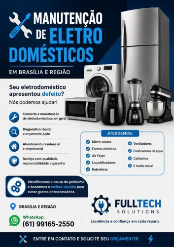 ? MANUTENÇÃO DE ELETRODOMÉSTICOS - BRASÍLIA E REGIÃO ?