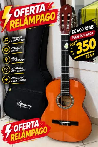 Violão Acústico com Capa - Ótimo estado de conservação