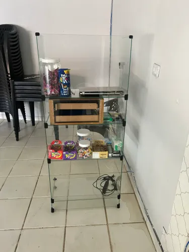 Balcão caixa de vidro