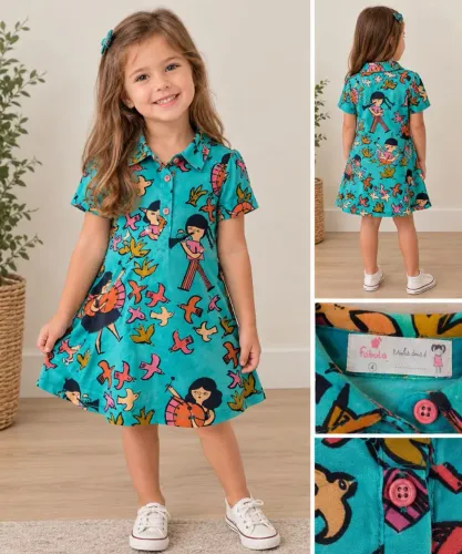 Vestido chemise estampado Fábula - TAM 4