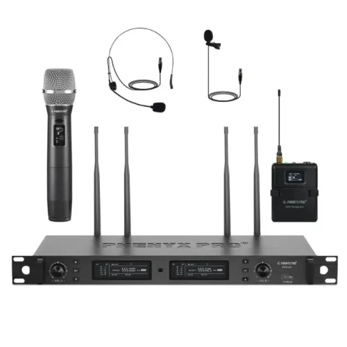 MICROFONE SEM FIO BASTÃO + HEADSET/LAPELA