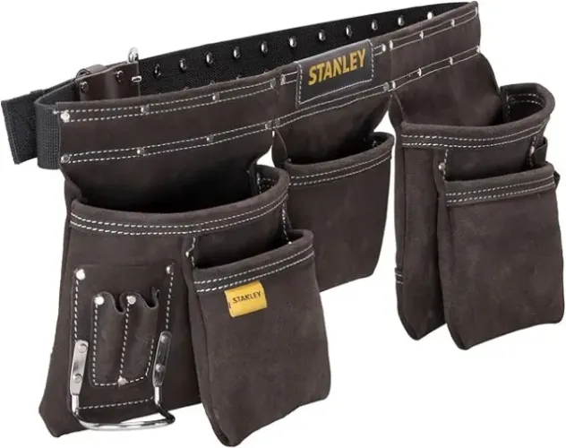 STANLEY Cinto de Couro com Bolsas para Ferramentas STST1-80113 11 Compartimentos
