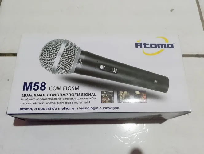 Promoção Microfone Átomo Profissional C/Fio R$ 70,00