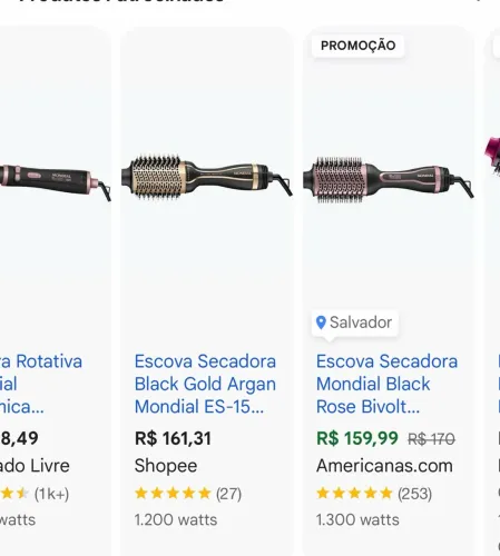 Escova secadora mondial nova
