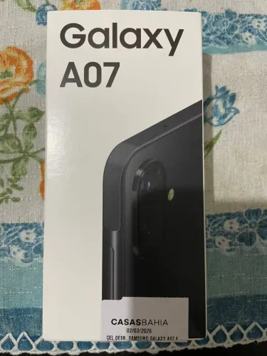 Celular Samsung A07 novo com caixa, nota, película e capa e carregador