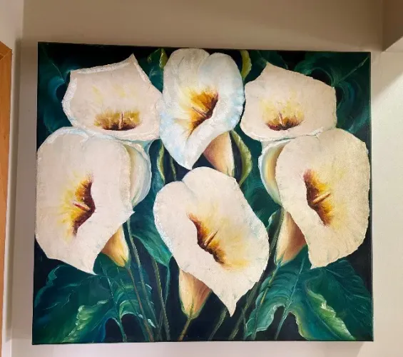 Tela decorativa copo de leite