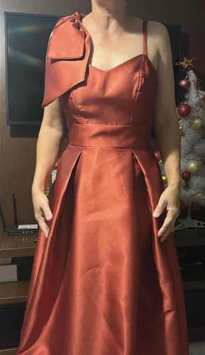 ? Vestido de Festa Terra Cota - Tam M
