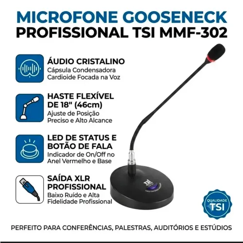 MIC TSI DE MESA + PHANTOM POWER