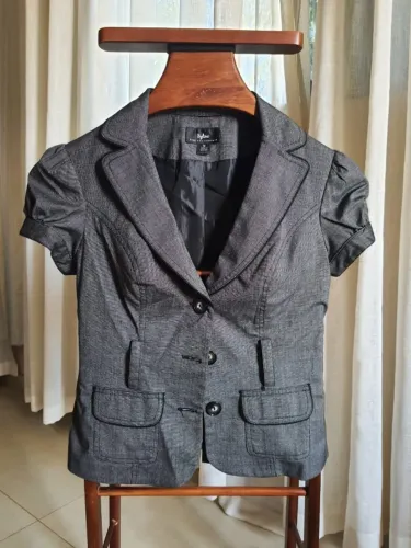 BLAZER MANGA CURTA FEMINIO - SOCIAL TAM M