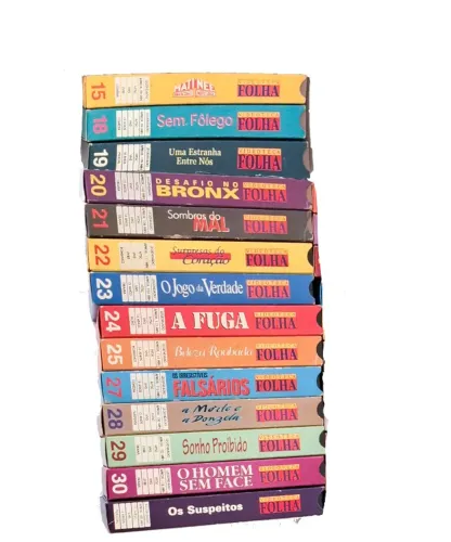Coleção 14 fitas vhs videoteca folha lote A