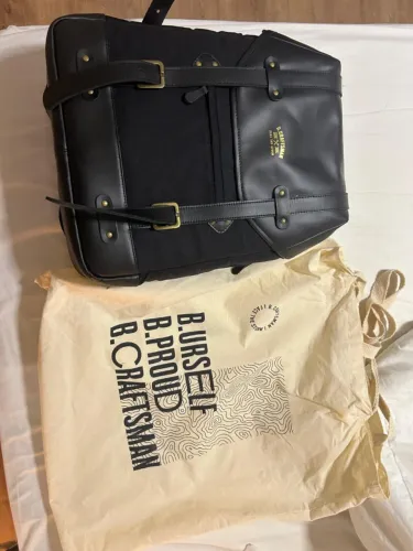 Mochila Couro Legitimo e Lona da B. Craftsman