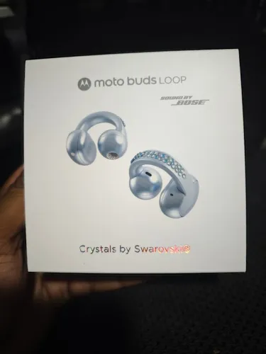 Fone Moto Buds Loop Swarovski - Ice Melt - Lacrado NOVO