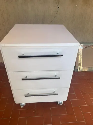 Cômoda Pequena 3 Gavetas Branca | Bom Estado