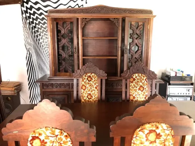 Conj. de Sala de Jantar Estilo Colonial em Madeira Maciça