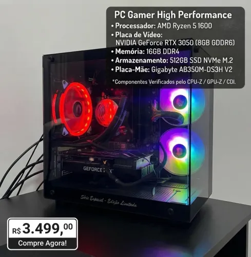 PC GAMER RYZEN 5 e RTX 3050