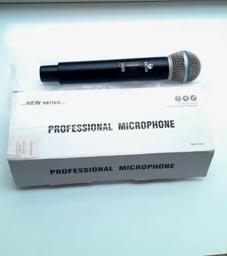Microfone Sem Fio Recarregável CUSTOM + Carregador