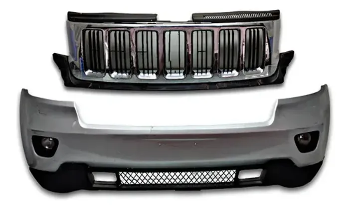 Parachoque Dianteiro Com Grade Jeep Grand Cherokee 2010 2013 Prateado