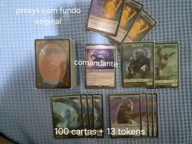 Deck Comander Monoblue Magic MTG - Combo Cópia (DeckProxy+100sleves - VEJA A DESCRIÇÃO)