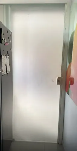 Portão de vidro temperado e fosco