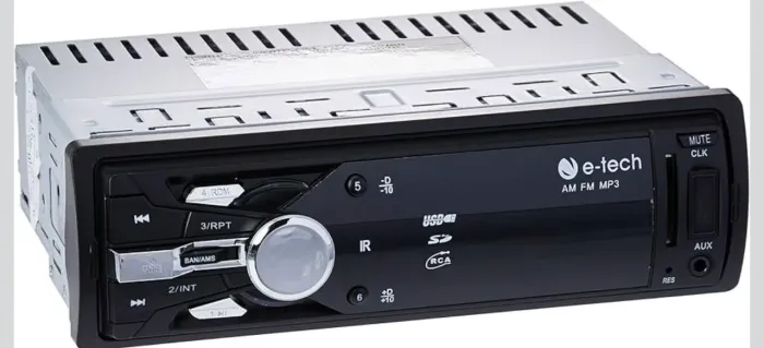 Rádio MP3, 3 Cores de Iluminação, E-Tech Imports, Car_Audio_Or_Theater, Prata