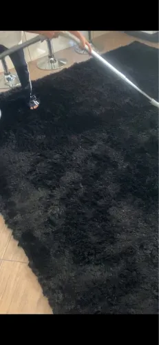 Tapete pelo alto preto 