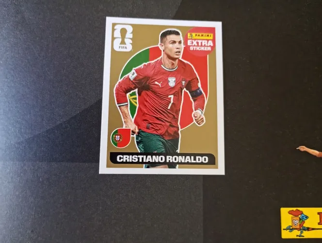 Figurinha Cristiano Ronaldo ouro