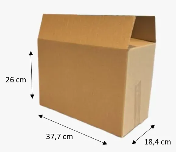 Caixa de Papelão para Transporte 37,7 x 18,4 x 26 cm