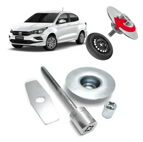 Kit Trava Antifurto Estepe Fiat Cronos_Aceito Cartão